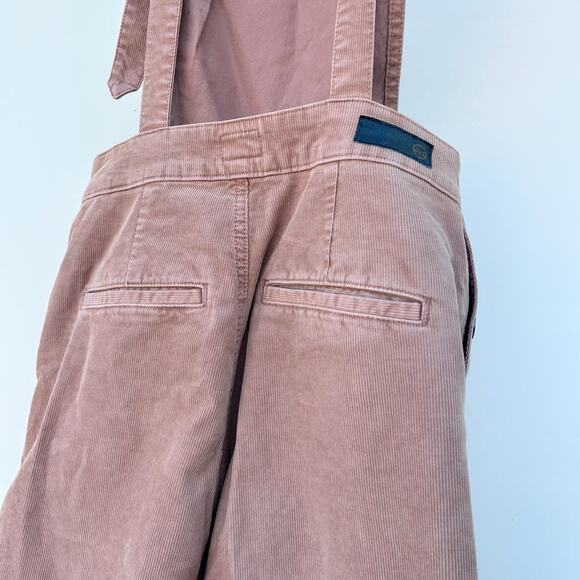 Adriano Goldschmied AG Corduroy Gwendolyn Backless Overalls Flare Small Pink - Picture 8 of 10